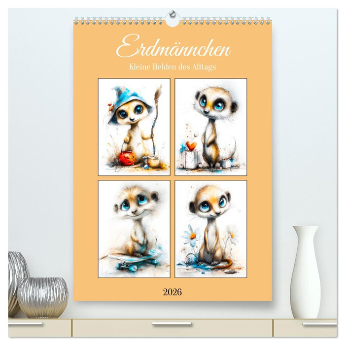 Erdmännchen. Kleine Helden des Alltags (CALVENDO Premium Wandkalender 2026)