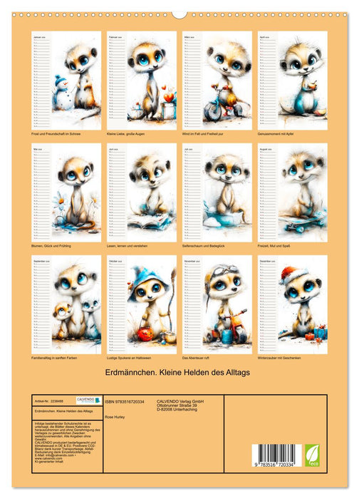 Erdmännchen. Kleine Helden des Alltags (CALVENDO Premium Wandkalender 2026)