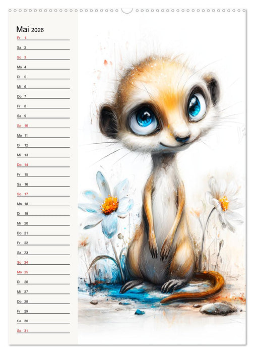 Erdmännchen. Kleine Helden des Alltags (CALVENDO Premium Wandkalender 2026)