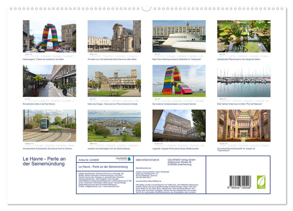 Le Havre - Perle an der Seinemündung (CALVENDO Premium Wandkalender 2026)