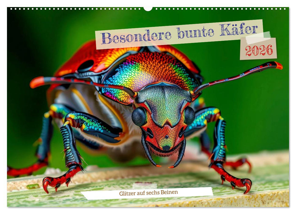 Besondere bunte Käfer (CALVENDO Wandkalender 2026)