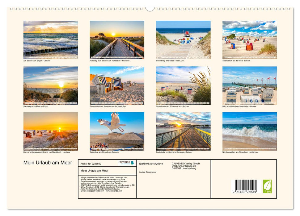 Mein Urlaub am Meer (CALVENDO Premium Wandkalender 2026)