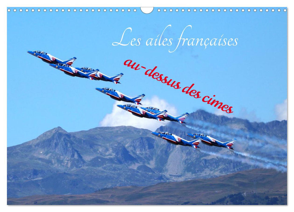 Les ailes françaises au-dessus des cimes (CALVENDO Calendrier mensuel 2026)