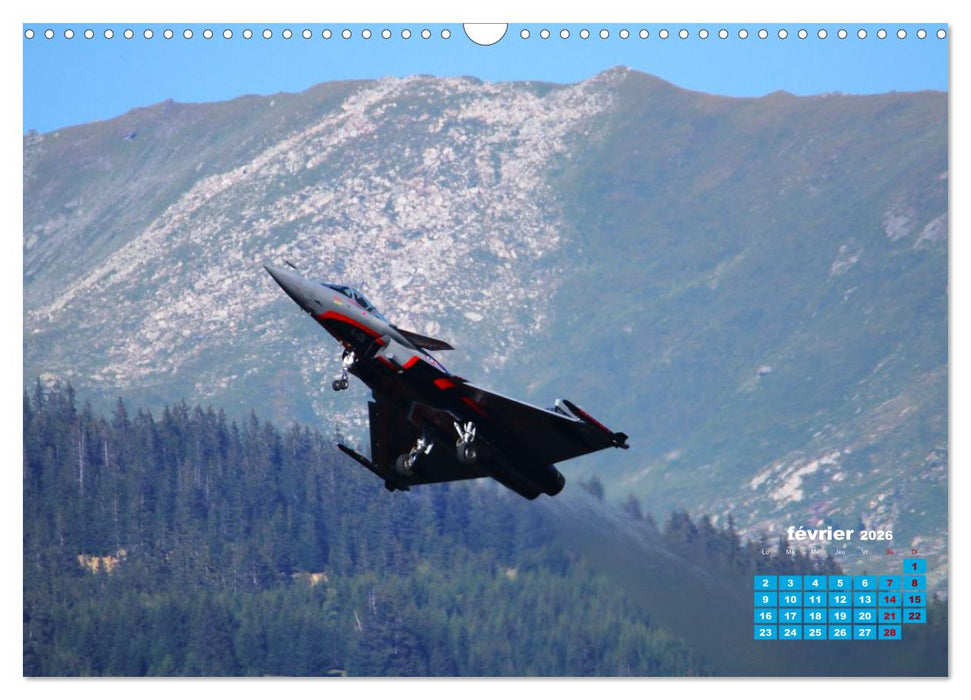 Les ailes françaises au-dessus des cimes (CALVENDO Calendrier mensuel 2026)