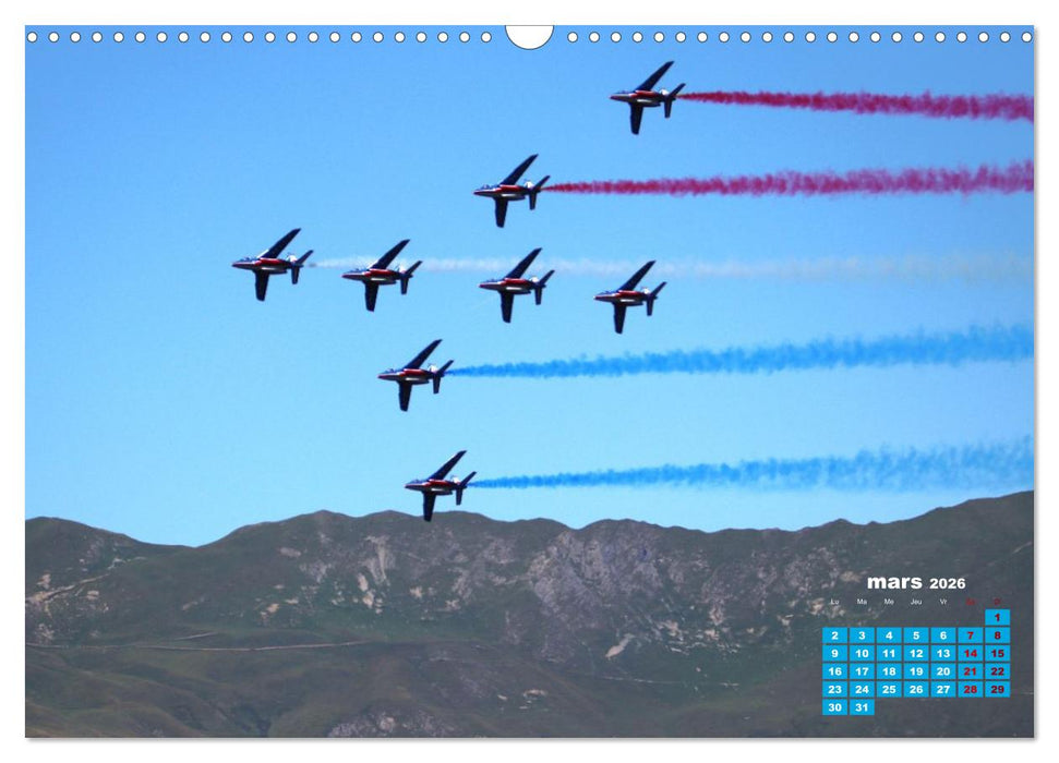Les ailes françaises au-dessus des cimes (CALVENDO Calendrier mensuel 2026)
