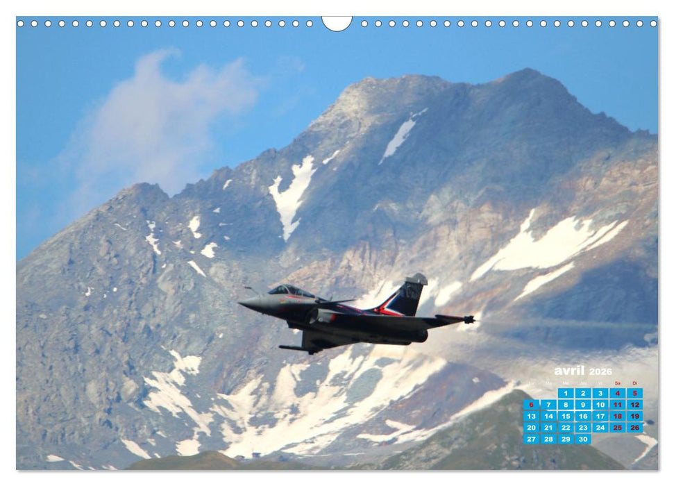 Les ailes françaises au-dessus des cimes (CALVENDO Calendrier mensuel 2026)