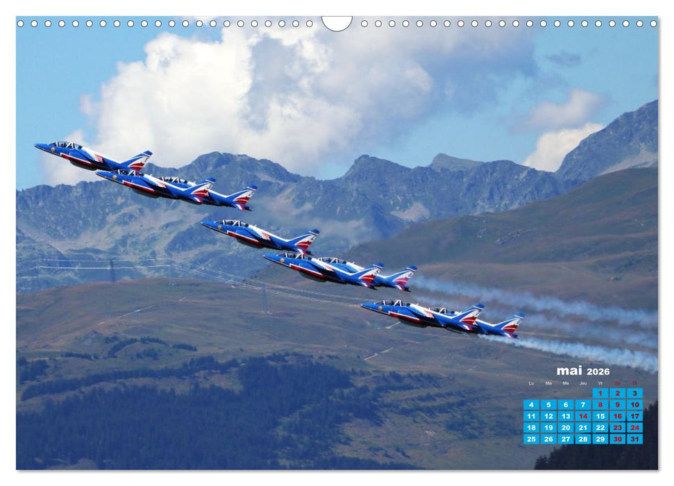 Les ailes françaises au-dessus des cimes (CALVENDO Calendrier mensuel 2026)