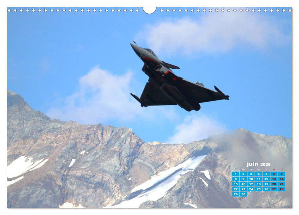 Les ailes françaises au-dessus des cimes (CALVENDO Calendrier mensuel 2026)