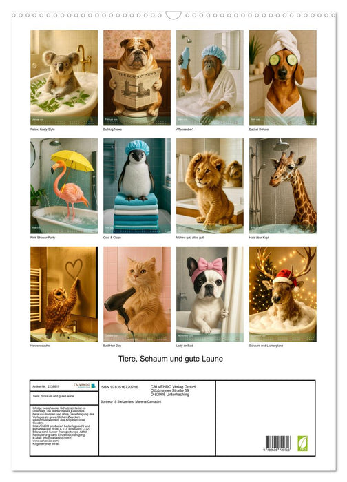 Tiere, Schaum und gute Laune (CALVENDO Wandkalender 2026)