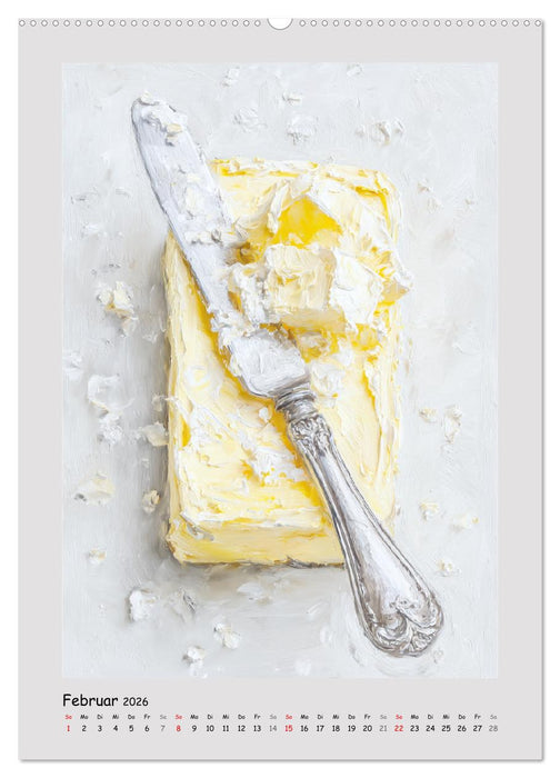 Frühstückstisch. Sanfte Momente in moderner Öloptik (CALVENDO Premium Wandkalender 2026)