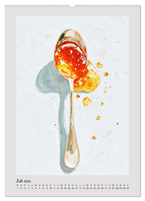 Frühstückstisch. Sanfte Momente in moderner Öloptik (CALVENDO Premium Wandkalender 2026)
