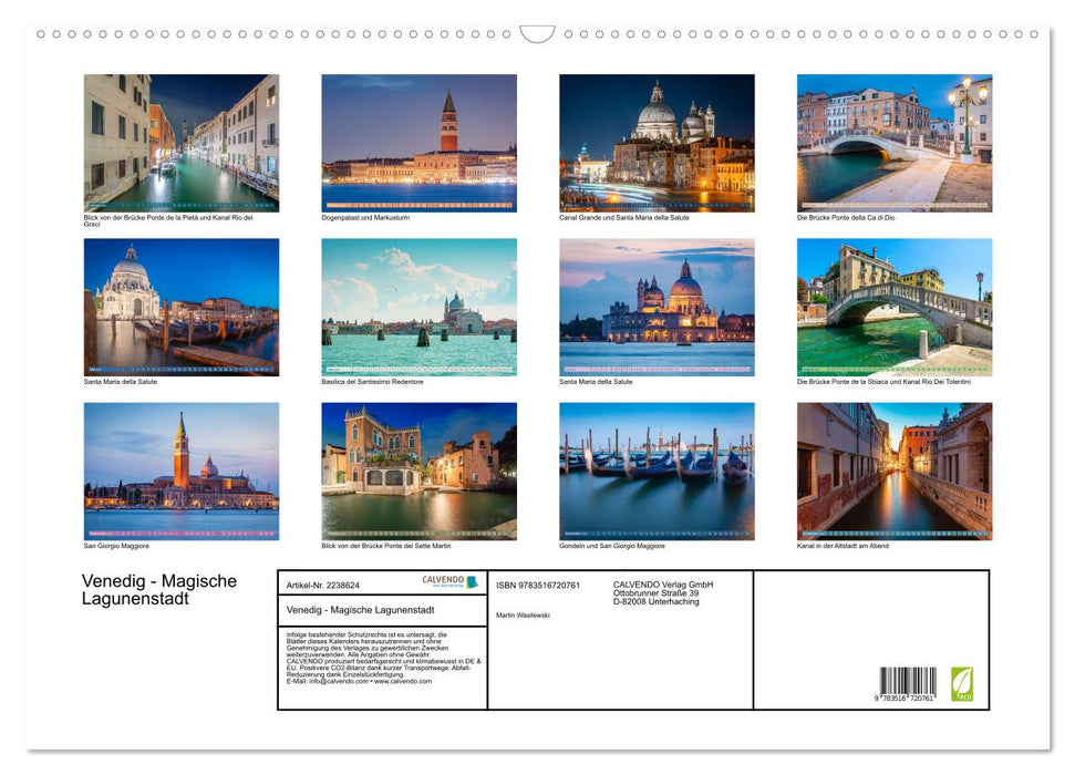 Venedig - Magische Lagunenstadt (CALVENDO Wandkalender 2026)