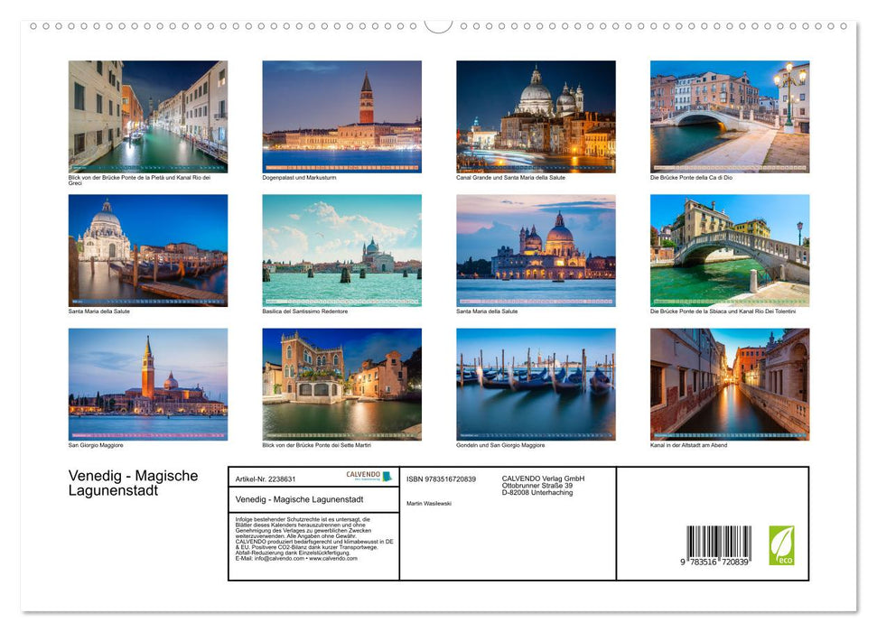 Venedig - Magische Lagunenstadt (CALVENDO Premium Wandkalender 2026)