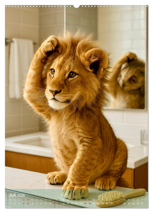 Tiere, Schaum und gute Laune (CALVENDO Premium Wandkalender 2026)