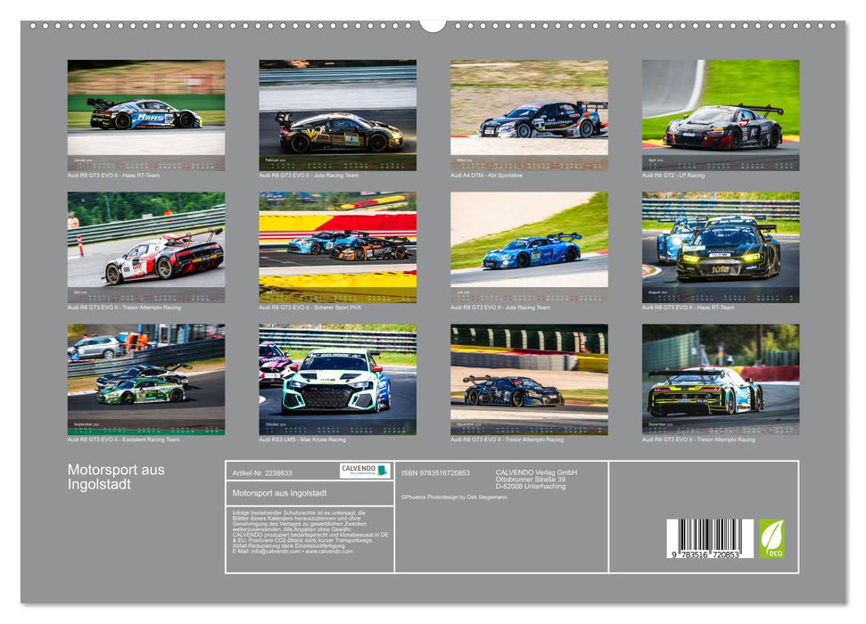 Motorsport aus Ingolstadt (CALVENDO Premium Wandkalender 2026)
