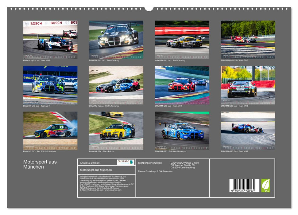 Motorsport aus München (CALVENDO Premium Wandkalender 2026)