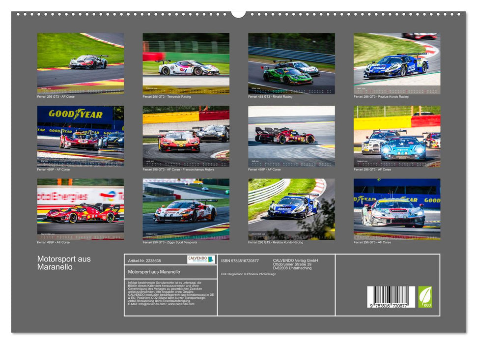 Motorsport aus Maranello (CALVENDO Premium Wandkalender 2026)