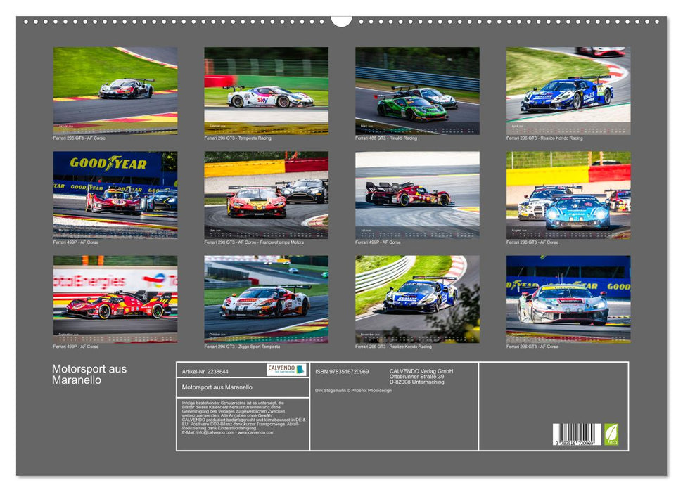Motorsport aus Maranello (CALVENDO Wandkalender 2026)