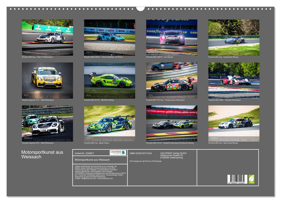 Motorsportkunst aus Weissach (CALVENDO Wandkalender 2026)