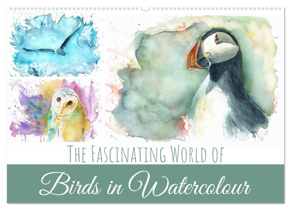 The Fascinating World of Birds in Watercolour (CALVENDO Monthly Calendar 2026)