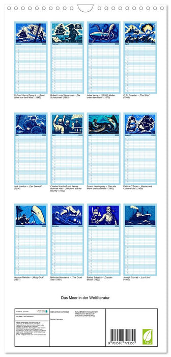 Das Meer in der Weltliteratur (CALVENDO Familienplaner 2026)