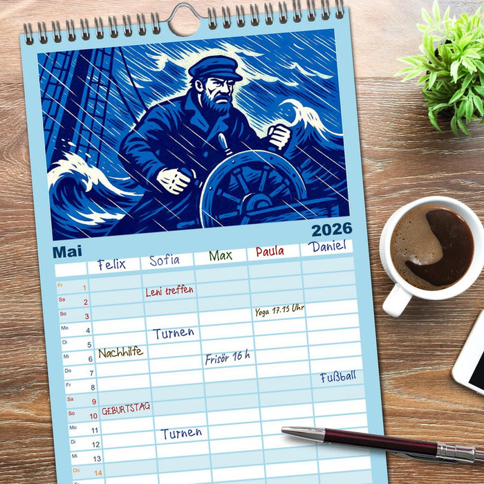 Das Meer in der Weltliteratur (CALVENDO Familienplaner 2026)