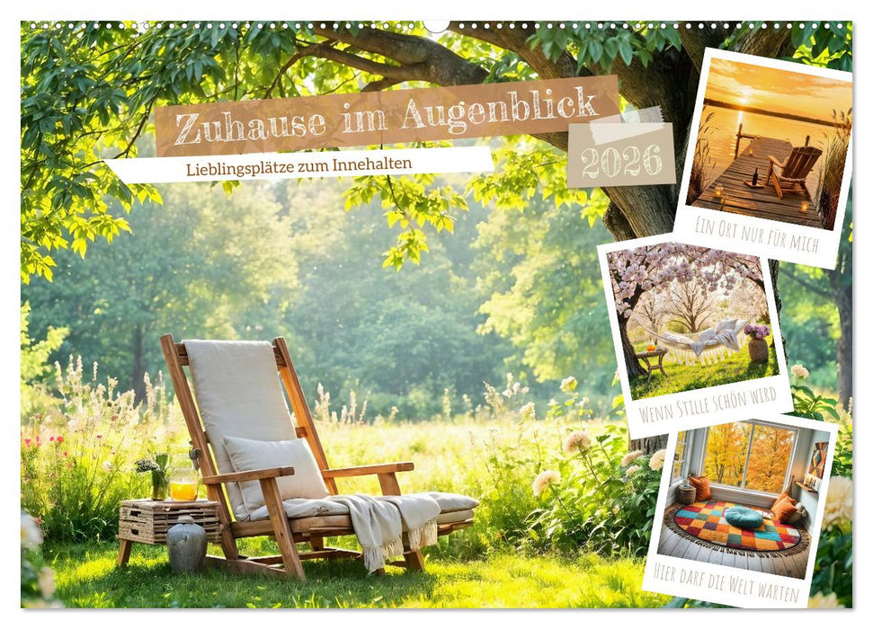 Zuhause im Augenblick - Lieblingsplätze zum Innehalten (CALVENDO Wandkalender 2026)