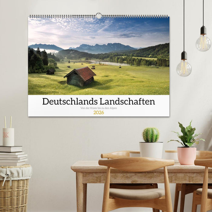 Deutschlands Landschaften 2026 – Von der Küste bis zu den Alpen (CALVENDO Wandkalender 2026)