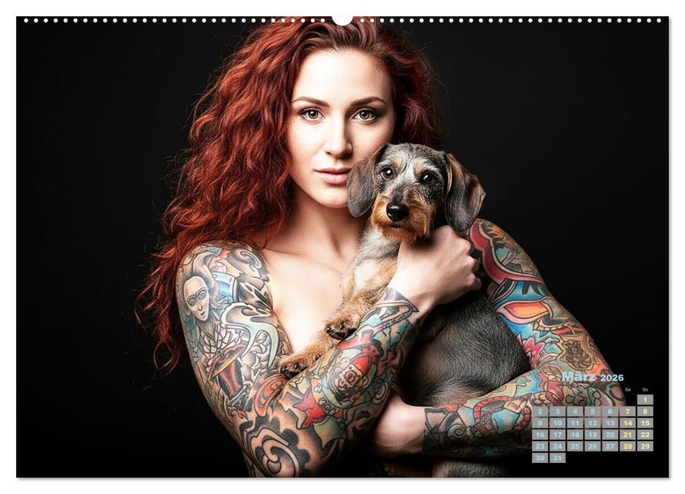Starke Mädels - Rauhaardackel (CALVENDO Wandkalender 2026)