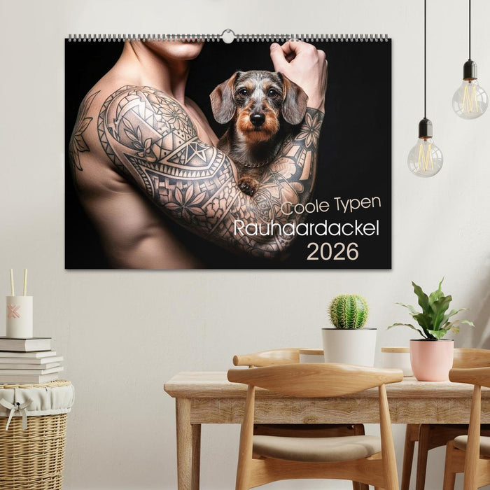 Coole Typen - Rauhaardackel (CALVENDO Wandkalender 2026)