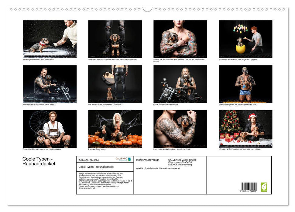 Coole Typen - Rauhaardackel (CALVENDO Wandkalender 2026)