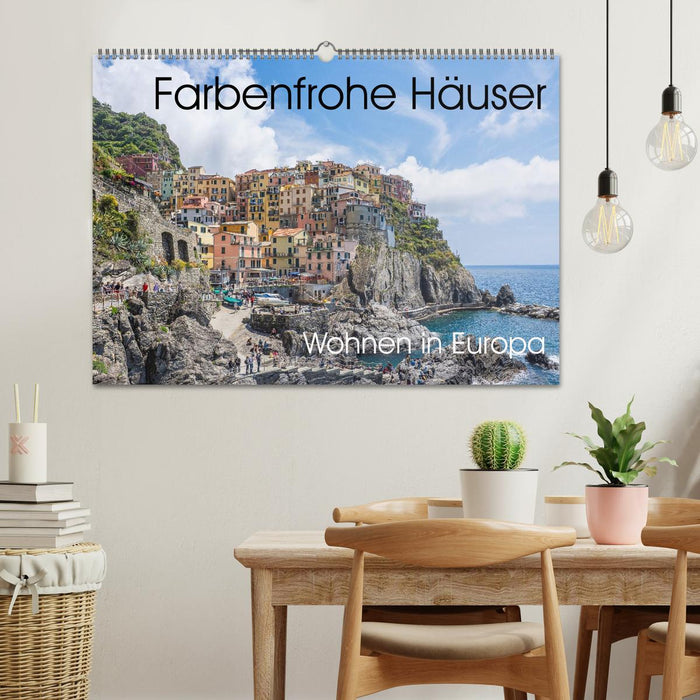 Farbenfrohe Häuser, Wohnen in Europa (CALVENDO Wandkalender 2026)