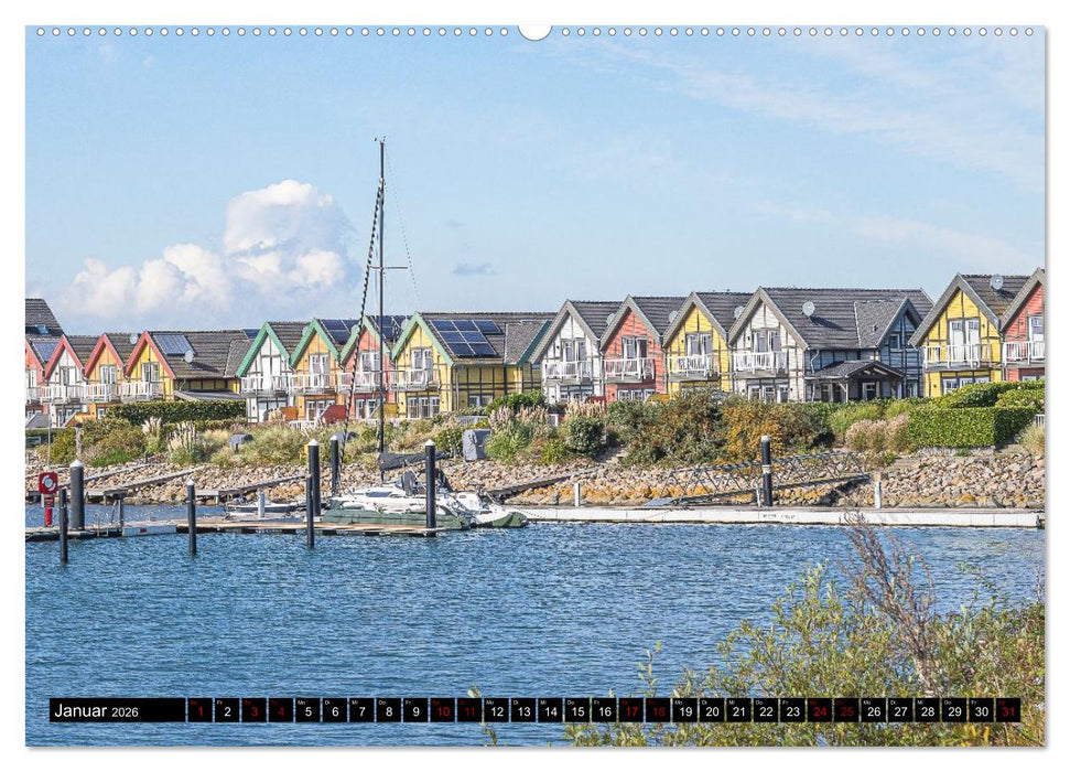 Farbenfrohe Häuser, Wohnen in Europa (CALVENDO Wandkalender 2026)