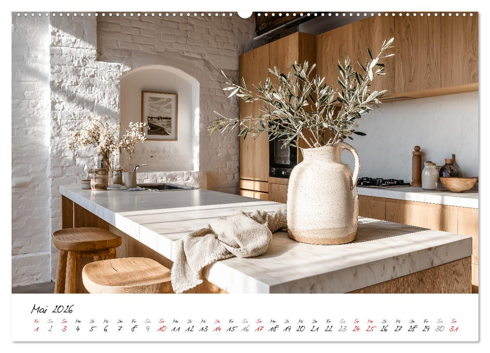 Scandi Interiors - Skandinavisches Wohnglück für Zuhause (CALVENDO Wandkalender 2026)