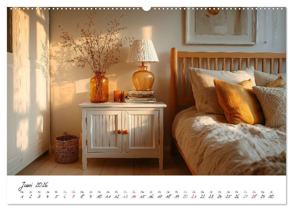 Scandi Interiors - Skandinavisches Wohnglück für Zuhause (CALVENDO Wandkalender 2026)