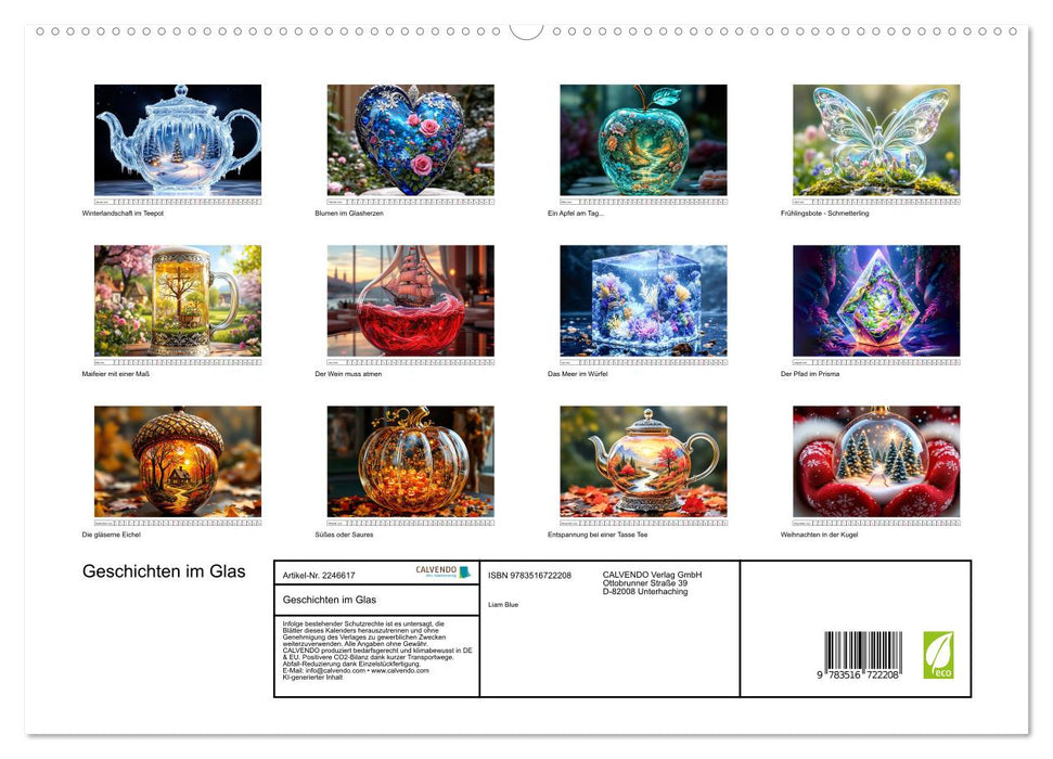 Geschichten im Glas (CALVENDO Premium Wandkalender 2026)