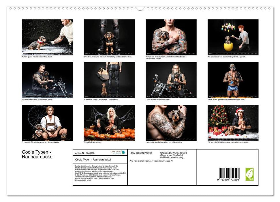 Coole Typen - Rauhaardackel (CALVENDO Premium Wandkalender 2026)
