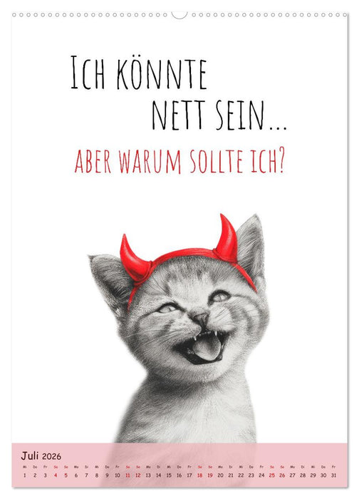 Katzenkult - Coolness auf vier Pfoten (CALVENDO Premium Wandkalender 2026)