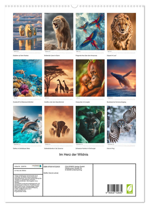 Im Herz der Wildnis (CALVENDO Premium Wandkalender 2026)