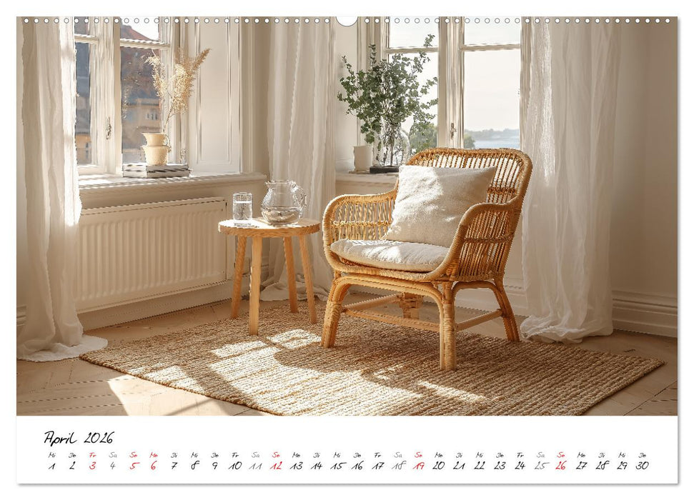 Scandi Interiors - Skandinavisches Wohnglück für Zuhause (CALVENDO Premium Wandkalender 2026)