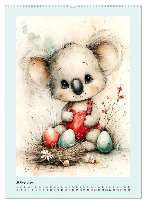 Koala-Abenteuer. Bezaubernde Aquarell-Momente (CALVENDO Wandkalender 2026)