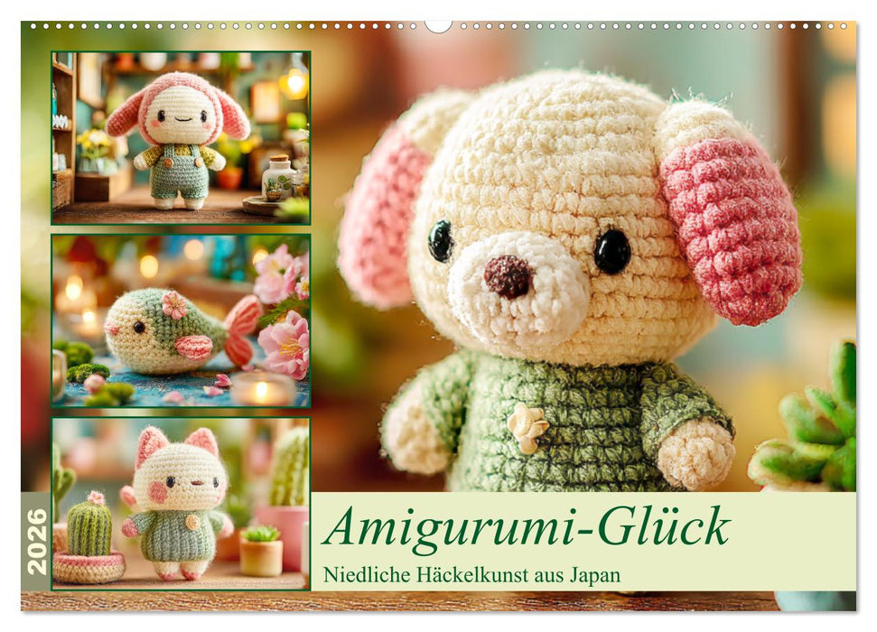 Amigurumi-Glück. Niedliche Häckelkunst aus Japan (CALVENDO Wandkalender 2026)