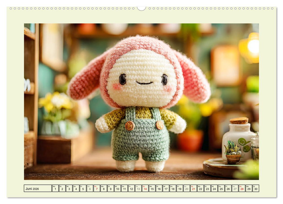 Amigurumi-Glück. Niedliche Häckelkunst aus Japan (CALVENDO Wandkalender 2026)