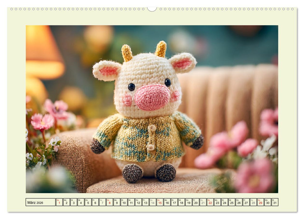 Amigurumi-Glück. Niedliche Häckelkunst aus Japan (CALVENDO Premium Wandkalender 2026)