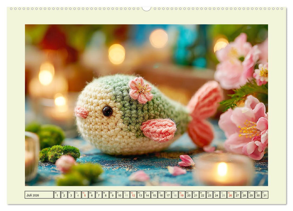 Amigurumi-Glück. Niedliche Häckelkunst aus Japan (CALVENDO Premium Wandkalender 2026)