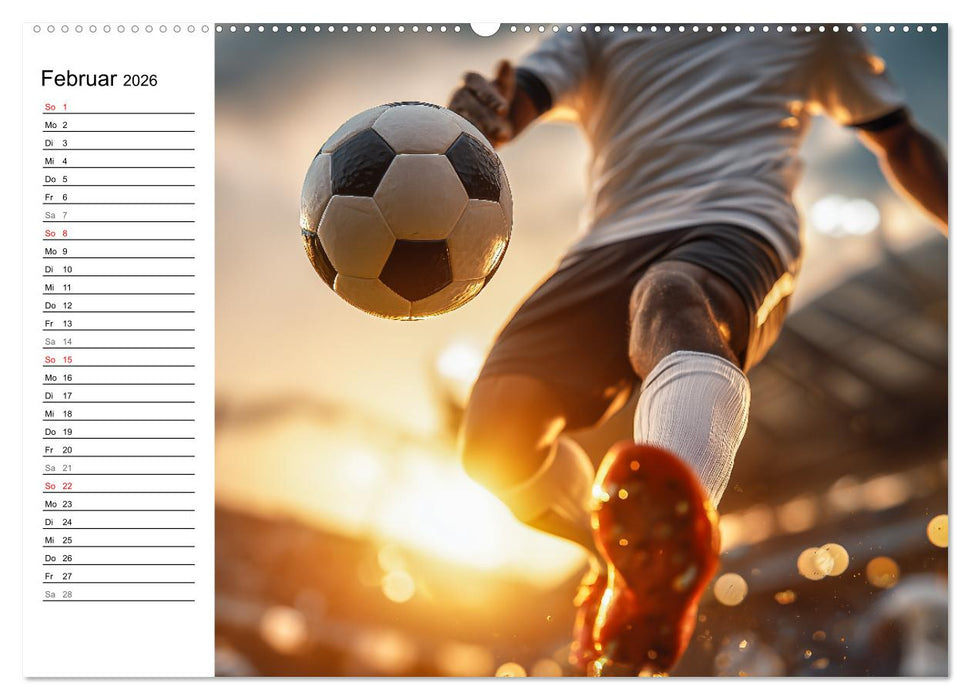 Fußball Kalender - Das Spiel unseres Lebens (CALVENDO Premium Wandkalender 2026)