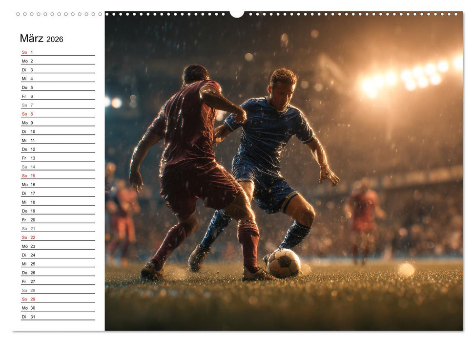 Fußball Kalender - Das Spiel unseres Lebens (CALVENDO Premium Wandkalender 2026)