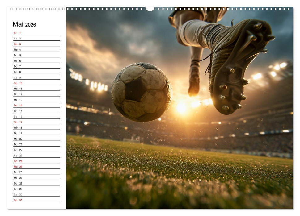 Fußball Kalender - Das Spiel unseres Lebens (CALVENDO Premium Wandkalender 2026)