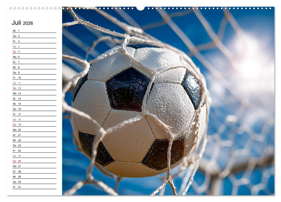 Fußball Kalender - Das Spiel unseres Lebens (CALVENDO Premium Wandkalender 2026)