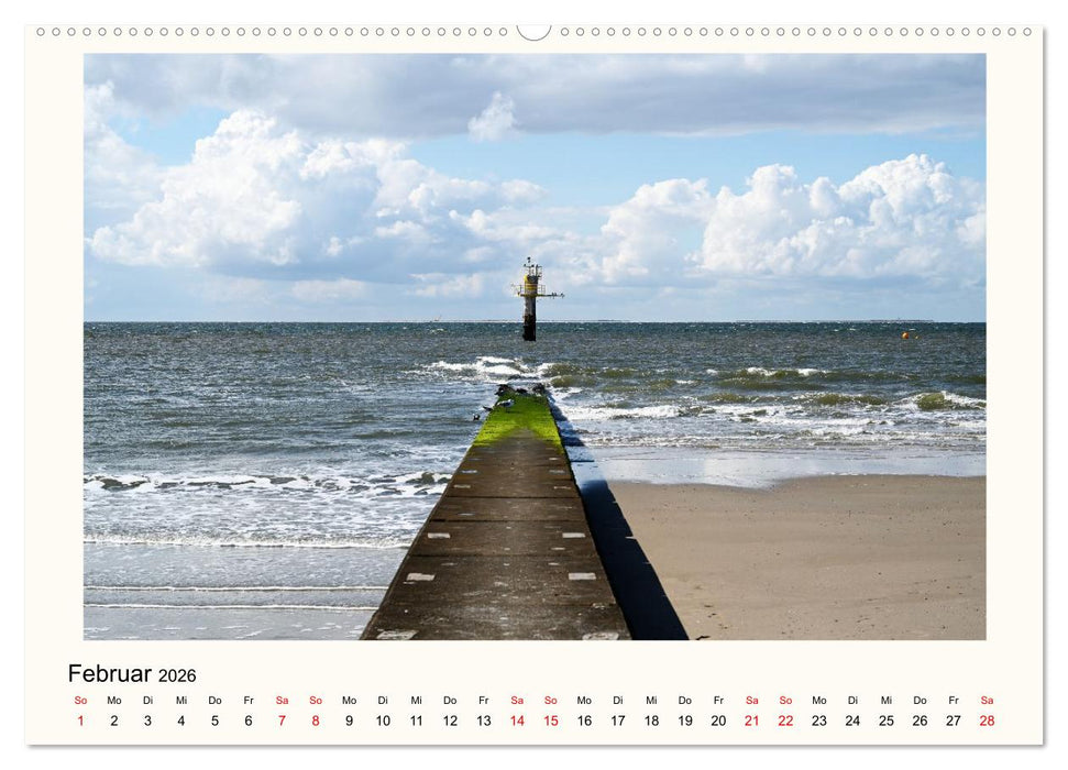 Borkum - Ruhig inmitten der Wogen (CALVENDO Wandkalender 2026)